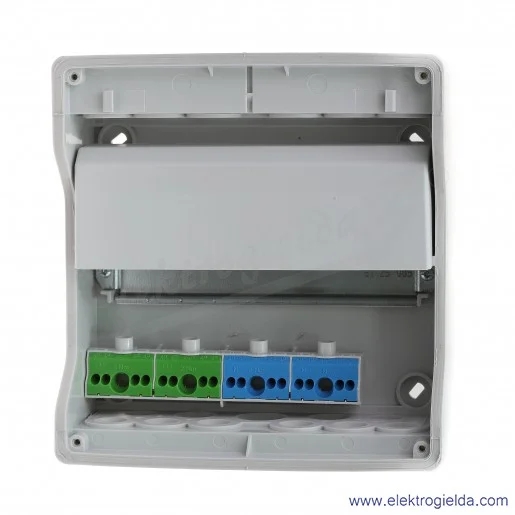 Rozdzielnica KV 1509 natynkowa, 1x9 modułów, IP 54, z zaciskami bezśrubowymi Fixconnect Rozdzielnica KV 1509 natynkowa, 1x9 modułów, IP 54, z zaciskami bezśrubowymi Fixconnect