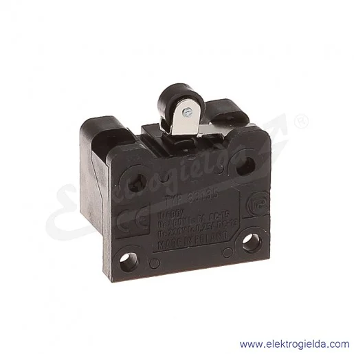 Łącznik krańcowy 83-135 58F miniaturowy z dźwignią krótką i rolką 1Z+1R Łącznik krańcowy 83-135 58F miniaturowy z dźwignią krótką i rolką 1Z+1R