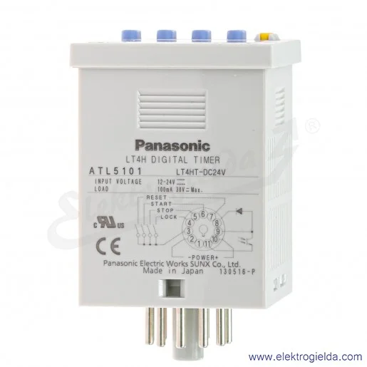 Przekaźnik czasowy LT4HT24J 24VDC tranzystor, gniazdo 11-PIN, zakres 0.001s do 999.9h Przekaźnik czasowy LT4HT24J 24VDC tranzystor, gniazdo 11-PIN, zakres 0.001s do 999.9h