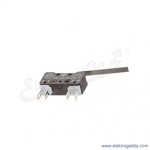 Łącznik krańcowy miniaturowy 83-133s 54Ar 35,75 z dźwignią 35,75mm 1Z+1R srebrzony Łącznik krańcowy miniaturowy 83-133s 54Ar 35,75 z dźwignią 35,75mm 1Z+1R srebrzony