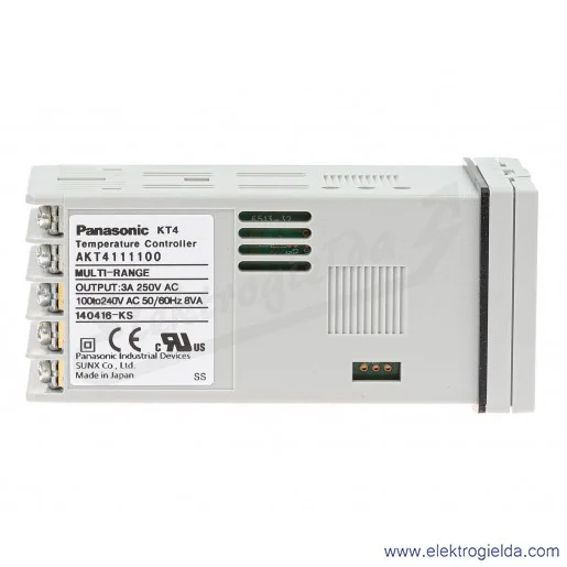 Regulator temperatury AKT411100J zasilanie 100-240VAC, wejście uniwersalne, 1x wyjście SSR 1x wyjście tranzystorowe OC
