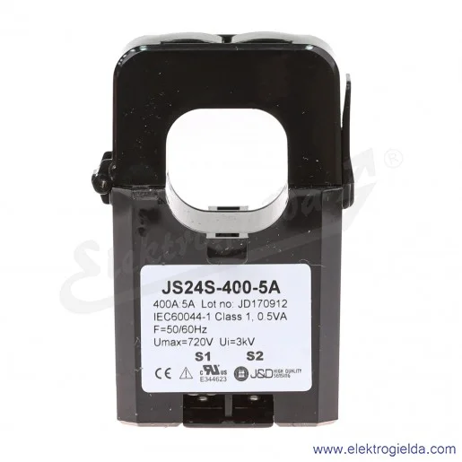 Przekładnik prądowy JS24S-400/5A otwierany, otwór 24mm Przekładnik prądowy JS24S-400/5A otwierany, otwór 24mm