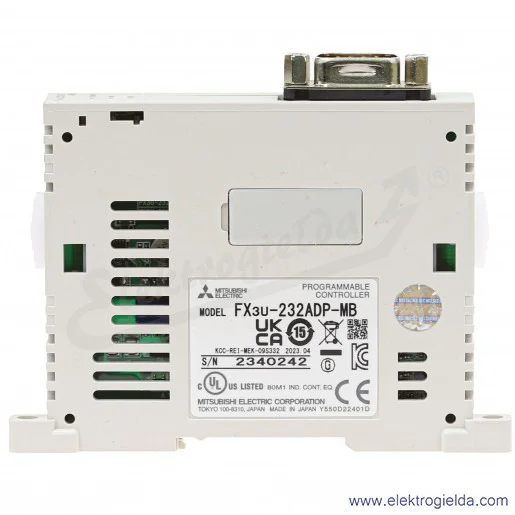 Moduł interfejsu 206190 FX3U-232ADP-MB; PLC, FX3U RS232C Modbus RTU/ASCII (master/slave) Moduł interfejsu 206190 FX3U-232ADP-MB; PLC, FX3U RS232C Modbus RTU/ASCII (master/slave)