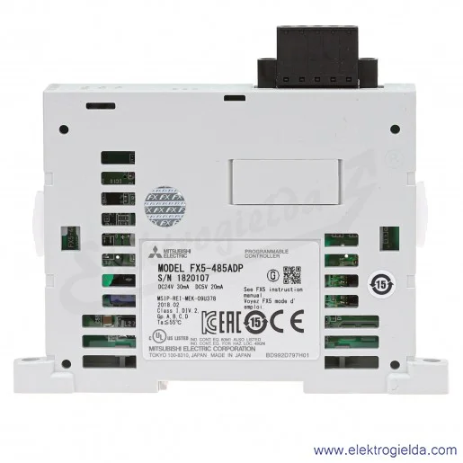 Moduł wejść analogowych 280514 FX5-485-ADP 12 bit, 4 wejścia analogowe prądowe lub napięciowe Moduł wejść analogowych 280514 FX5-485-ADP 12 bit, 4 wejścia analogowe prądowe lub napięciowe