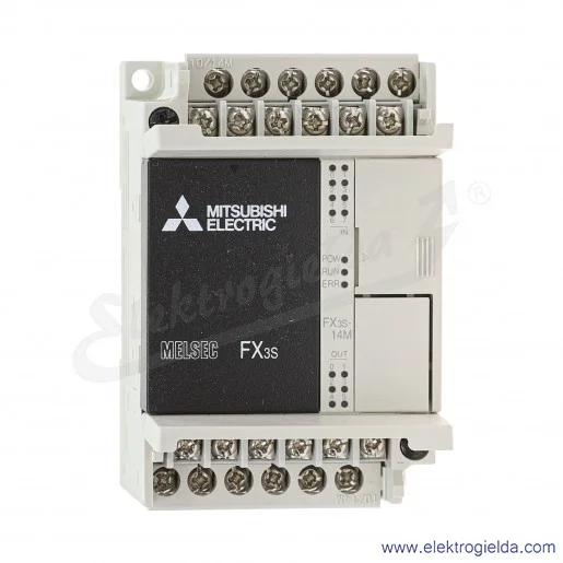 Jednostka bazowa 271696 FX3S-14MT/DSS sterownik 8 wejść 24VDC, 6 wyjść tranzystorowych, 16 tysięcy kroków Jednostka bazowa 271696 FX3S-14MT/DSS sterownik 8 wejść 24VDC, 6 wyjść tranzystorowych, 16 tysięcy kroków