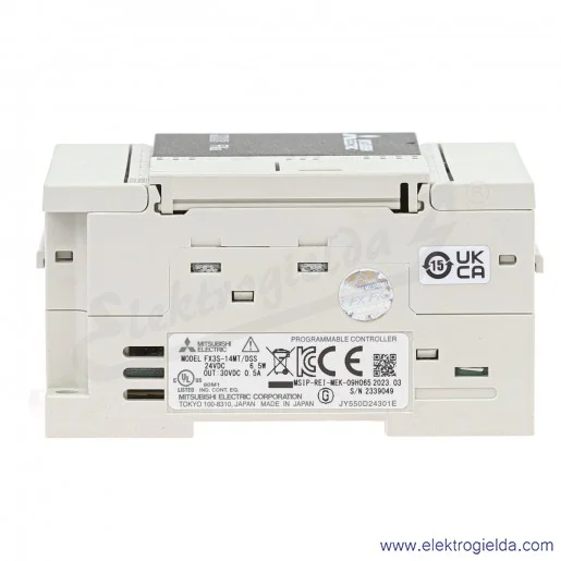 Jednostka bazowa 271696 FX3S-14MT/DSS sterownik 8 wejść 24VDC, 6 wyjść tranzystorowych, 16 tysięcy kroków Jednostka bazowa 271696 FX3S-14MT/DSS sterownik 8 wejść 24VDC, 6 wyjść tranzystorowych, 16 tysięcy kroków