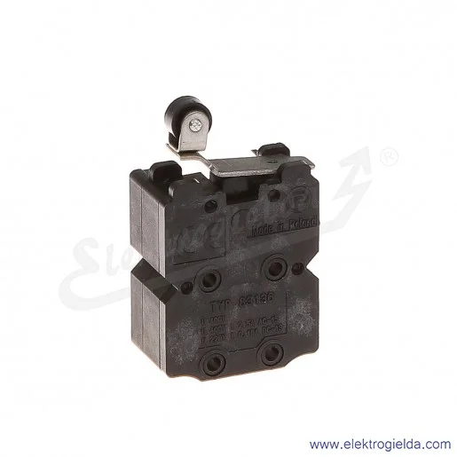 Łącznik krańcowy 83-136 58H miniaturowy z średnią dźwignią i rolką 2Z+2R Łącznik krańcowy 83-136 58H miniaturowy z średnią dźwignią i rolką 2Z+2R