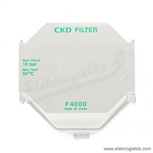 Filtr powietrza F4000-15G-F1, G1/2, 5 µm, 10 Bar, 8000 l/min, automatyczny spust kondensatu NC, CKD Filtr powietrza F4000-15G-F1, G1/2, 5 µm, 10 Bar, 8000 l/min, automatyczny spust kondensatu NC, CKD