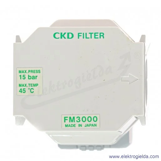 Filtr powietrza FM3000-8G-W-F1, G1/4, 5 µm, 15 Bar, 3000 l/min, automatyczny spost kondensatu NC, CKD Filtr powietrza FM3000-8G-W-F1, G1/4, 5 µm, 15 Bar, 3000 l/min, automatyczny spost kondensatu NC, CKD