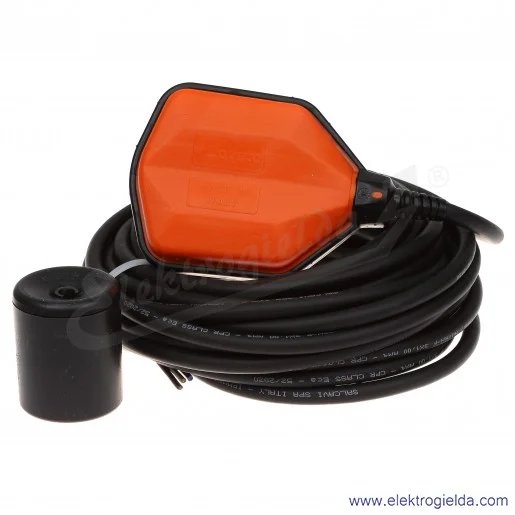 Czujnik pływakowy LVFSN1W10 przewód NEOPREN 10m do czystej wody Czujnik pływakowy LVFSN1W10 przewód NEOPREN 10m do czystej wody