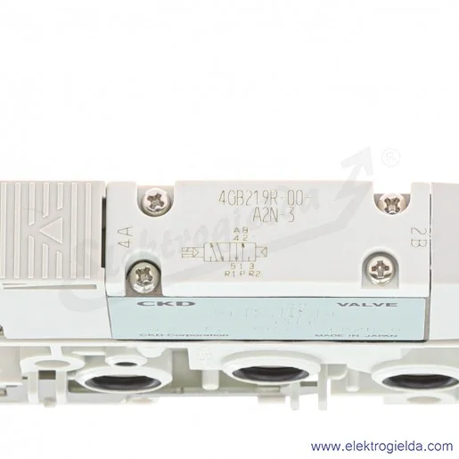 Blok zaworu rozdzielającego N4GB210R-C8-A2N8-3-K2, 5/2 monostabilny, Fi 8, 2-7 Bar, 500 l/min, 24 VDC, do wysp serii MNGB2, CKD Blok zaworu rozdzielającego N4GB210R-C8-A2N8-3-K2, 5/2 monostabilny, Fi 8, 2-7 Bar, 500 l/min, 24 VDC, do wysp serii MNGB2, CKD