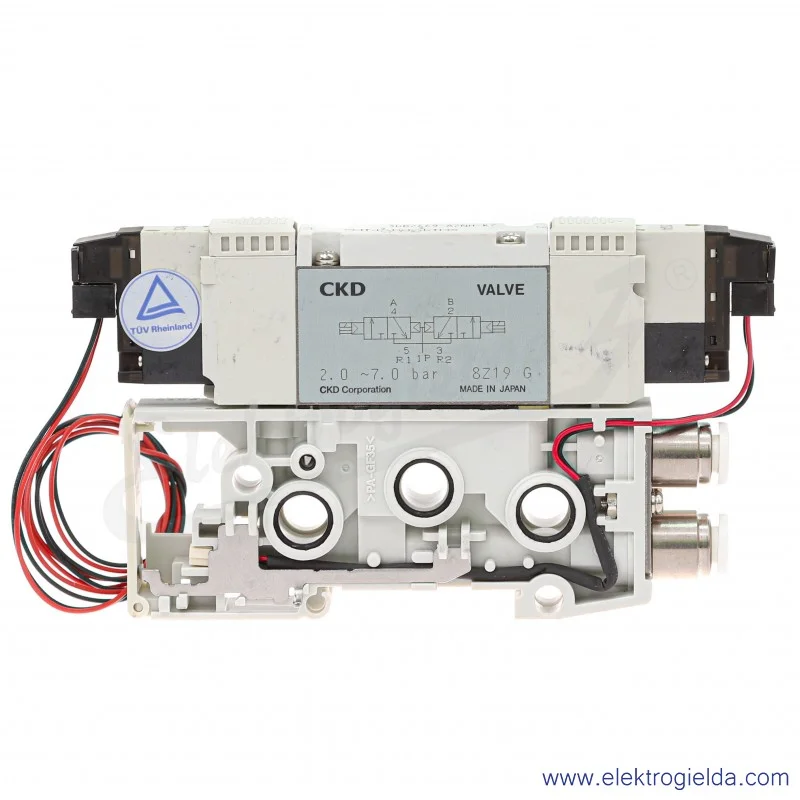 Blok zaworu rozdzielającego N3GB2660-C6-A2N8H-3-K2, 2x3/2 NC monostabilne, Fi 6, 2-7 Bar, 500 l/min, 24 VDC, do serii MN3GB1/2,  Blok zaworu rozdzielającego N3GB2660-C6-A2N8H-3-K2, 2x3/2 NC monostabilne, Fi 6, 2-7 Bar, 500 l/min, 24 VDC, do serii MN3GB1/2,