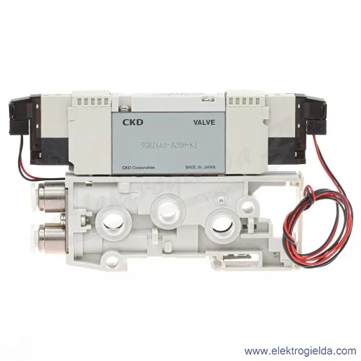 Blok zaworu rozdzielającego N3GB2660-C6-A2N8H-3-K2, 2x3/2 NC monostabilne, Fi 6, 2-7 Bar, 500 l/min, 24 VDC, do serii MN3GB1/2,  Blok zaworu rozdzielającego N3GB2660-C6-A2N8H-3-K2, 2x3/2 NC monostabilne, Fi 6, 2-7 Bar, 500 l/min, 24 VDC, do serii MN3GB1/2,