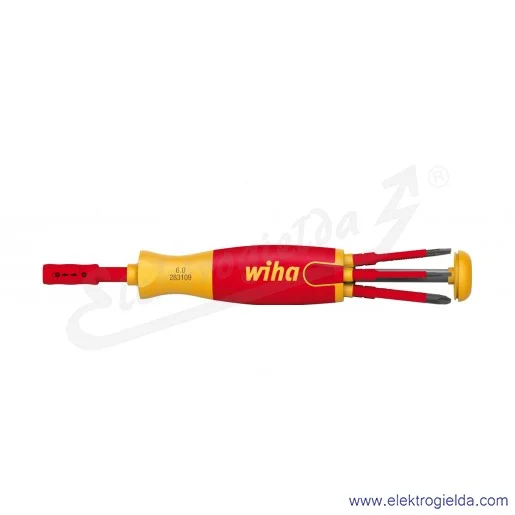 Wkrętak z magazynkiem bitów 38611 LiftUp electric Phillips, PlusMinus/Pozidriv, plaski z 6 bitami slimBit Wkrętak z magazynkiem bitów 38611 LiftUp electric Phillips, PlusMinus/Pozidriv, plaski z 6 bitami slimBit