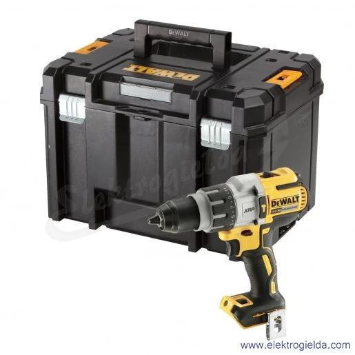 Wiertarko-wkrętarka udarowa DCD996NT-XJ body 18V, 95Nm, uchwyt 13 mm, 0-450/1300/2000 obr/min, bez akumulatora i ładowarki, kufe Wiertarko-wkrętarka udarowa DCD996NT-XJ body 18V, 95Nm, uchwyt 13 mm, 0-450/1300/2000 obr/min, bez akumulatora i ładowarki, kufe