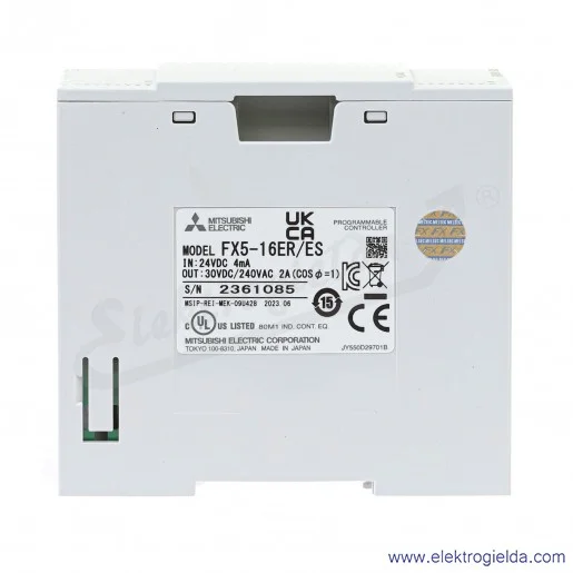 Moduł wejść-wyjść 304652 FX5-16ER/ES, 8 wejść cyfrowych, 8 wyjść przekaźnikowych, zasilanie 24VDC Moduł wejść-wyjść 304652 FX5-16ER/ES, 8 wejść cyfrowych, 8 wyjść przekaźnikowych, zasilanie 24VDC
