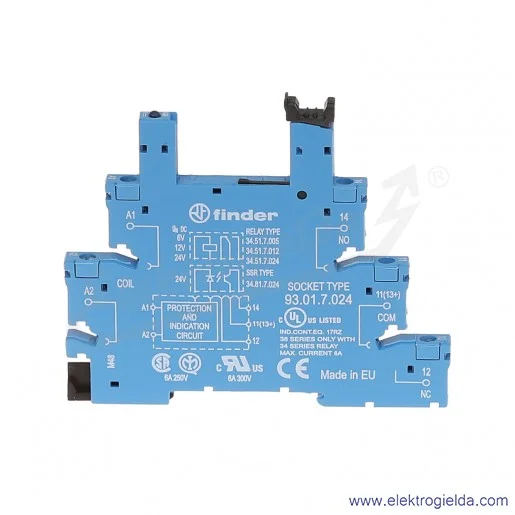 93.01.7.024 do serii przekaźników 34.51, 34.81 6-24V DC 93.01.7.024 do serii przekaźników 34.51, 34.81 6-24V DC