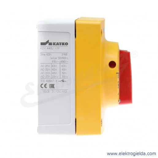 Rozłącznik w obudowie KEM 440U Y/R 4P 40A IP66 Rozłącznik w obudowie KEM 440U Y/R 4P 40A IP66