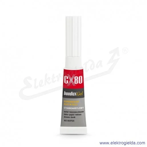 Klej cyjanoakrylowy BONDICX GEL 3g uniwersalny Klej cyjanoakrylowy BONDICX GEL 3g uniwersalny
