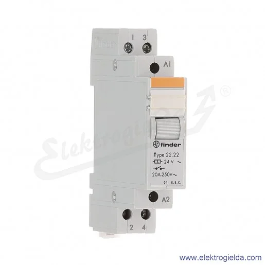 Przekaźnik monostabilny 22.22.8.024.4000 2Z 20A 24V AC modułowy Przekaźnik monostabilny 22.22.8.024.4000 2Z 20A 24V AC modułowy