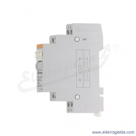 Przekaźnik monostabilny 22.22.8.024.4000 2Z 20A 24V AC modułowy Przekaźnik monostabilny 22.22.8.024.4000 2Z 20A 24V AC modułowy