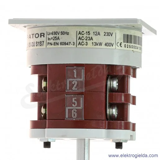 Łącznik krzywkowy 4G25-83-OU S1S7 N-78 doszczelniony wałek, montaż na płycie, sprzęgło na wałku Łącznik krzywkowy 4G25-83-OU S1S7 N-78 doszczelniony wałek, montaż na płycie, sprzęgło na wałku