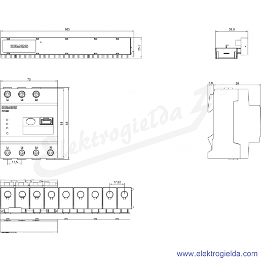 Rysunek wymiarowy Rysunek wymiarowy