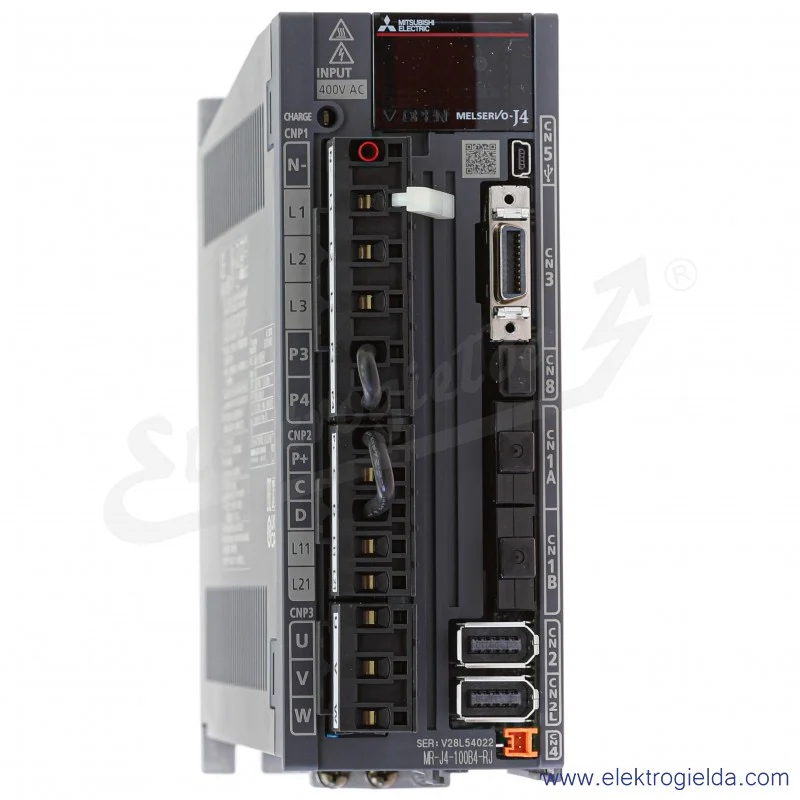 Cyfrowy serwowzmacniacz 269293 MR-J4-100B4-RJ do mocy silnika 1kW, 380..480V, RJ Cyfrowy serwowzmacniacz 269293 MR-J4-100B4-RJ do mocy silnika 1kW, 380..480V, RJ