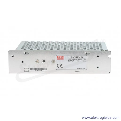 Przetwornica SD-50B-5 napięcie wejściowe 19..36VDC, wyjście 5V 10A 50W Przetwornica SD-50B-5 napięcie wejściowe 19..36VDC, wyjście 5V 10A 50W