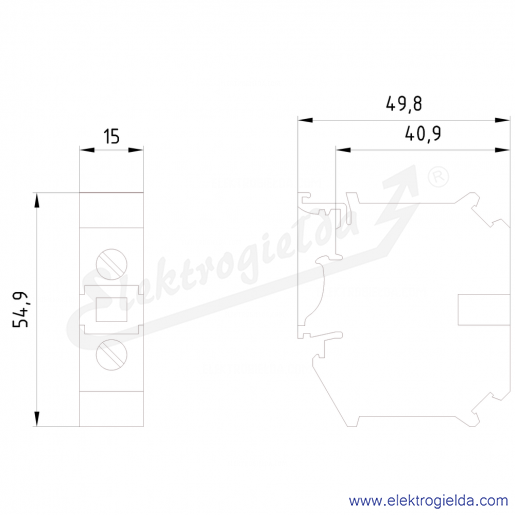 Rysunek wymiarowy Rysunek wymiarowy