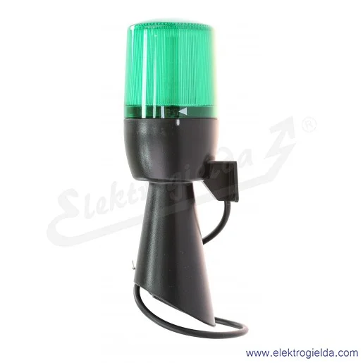 Sygnalizator świetlno-dźwiękowy T0-IT070G240Z klosz zielony fi 70mm, z buzerem 130dB, 48-240VAC