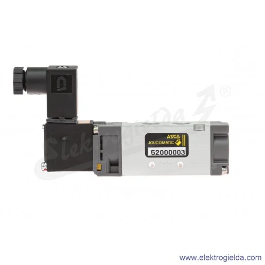 Zawór rozdzielający elektromagnetyczny 52000004, 5/2 monostabilny, G1/8, 1.5-8 Bar, 600 l/min, cewka 230 VAC, 5-50°C, Seria 520 Zawór rozdzielający elektromagnetyczny 52000004, 5/2 monostabilny, G1/8, 1.5-8 Bar, 600 l/min, cewka 230 VAC, 5-50°C, Seria 520