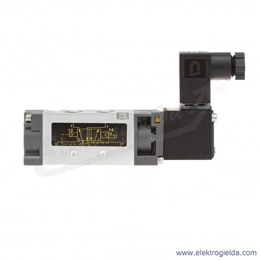 Zawór rozdzielający elektromagnetyczny 52000004, 5/2 monostabilny, G1/8, 1.5-8 Bar, 600 l/min, cewka 230 VAC, 5-50°C, Seria 520 Zawór rozdzielający elektromagnetyczny 52000004, 5/2 monostabilny, G1/8, 1.5-8 Bar, 600 l/min, cewka 230 VAC, 5-50°C, Seria 520