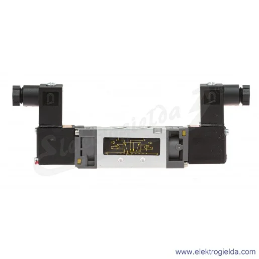 Zawór rozdzielający elektromagnetyczny 52000008, 5/2 bistabilny, G1/8, 1.5-8 Bar, 600 l/min, cewki 230 VAC, 5-50 °C, Seria 520 Zawór rozdzielający elektromagnetyczny 52000008, 5/2 bistabilny, G1/8, 1.5-8 Bar, 600 l/min, cewki 230 VAC, 5-50 °C, Seria 520