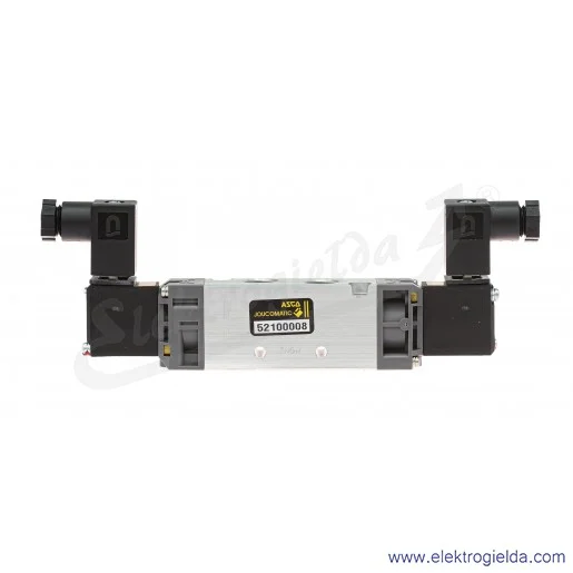 Zawór rozdzielający elektromagnetyczny 52100008, 5/2 bistabilny, G1/4, 1.5-8 Bar, 1050 l/min, Cewki 230 VAC, 5-50 °C, Seria 521 Zawór rozdzielający elektromagnetyczny 52100008, 5/2 bistabilny, G1/4, 1.5-8 Bar, 1050 l/min, Cewki 230 VAC, 5-50 °C, Seria 521