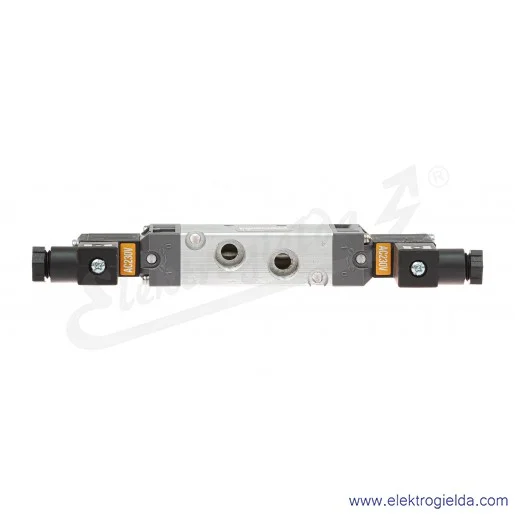 Zawór rozdzielający elektromagnetyczny 52100008, 5/2 bistabilny, G1/4, 1.5-8 Bar, 1050 l/min, Cewki 230 VAC, 5-50 °C, Seria 521 Zawór rozdzielający elektromagnetyczny 52100008, 5/2 bistabilny, G1/4, 1.5-8 Bar, 1050 l/min, Cewki 230 VAC, 5-50 °C, Seria 521