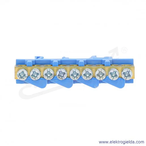 Listwa zaciskowa MAD0009N00 N9 niebieski 9x16mm2 neutralna IP00, 63A 690V Listwa zaciskowa MAD0009N00 N9 niebieski 9x16mm2 neutralna IP00, 63A 690V