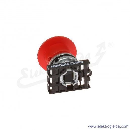 Napęd przycisku NEK22M-DR/Pc czerwony dłoniowy ryglowany metalowy Napęd przycisku NEK22M-DR/Pc czerwony dłoniowy ryglowany metalowy