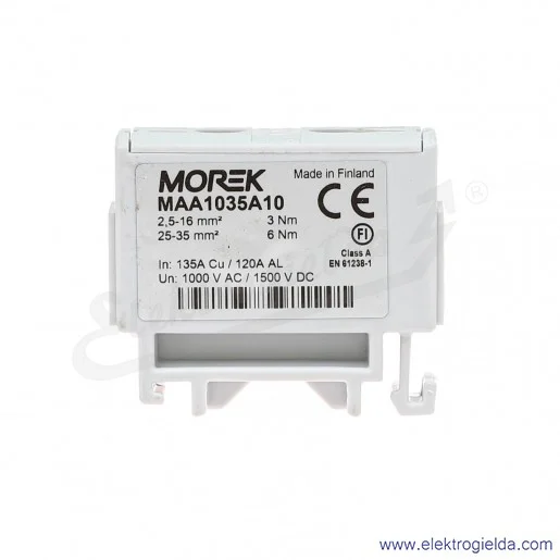 Zacisk uniwersalny MAA1035A10 2.5-35mm szary 1xAL/CU OTL35 1000V 135A Zacisk uniwersalny MAA1035A10 2.5-35mm szary 1xAL/CU OTL35 1000V 135A