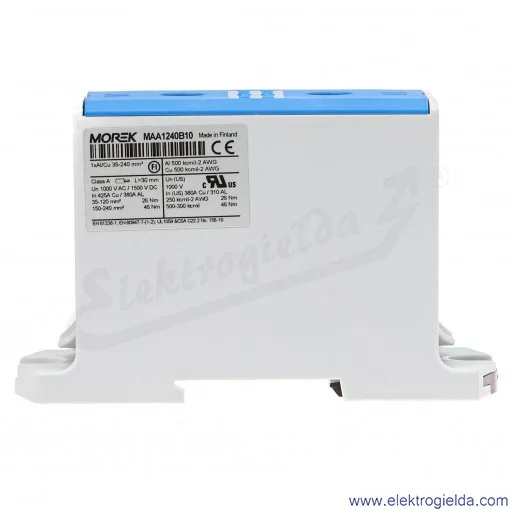 Zacisk uniwersalny MAA1240B10 35-240mm niebieski 1XAL/CU OTL240 1000V 425A Zacisk uniwersalny MAA1240B10 35-240mm niebieski 1XAL/CU OTL240 1000V 425A