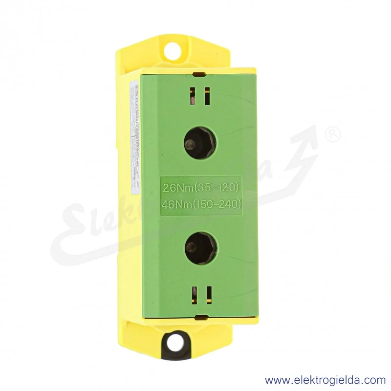 Zacisk uniwersalny MAA1240Y10 35-240mm żółto-zielony 1XAL/CU OTL240 1000V 425A Zacisk uniwersalny MAA1240Y10 35-240mm żółto-zielony 1XAL/CU OTL240 1000V 425A