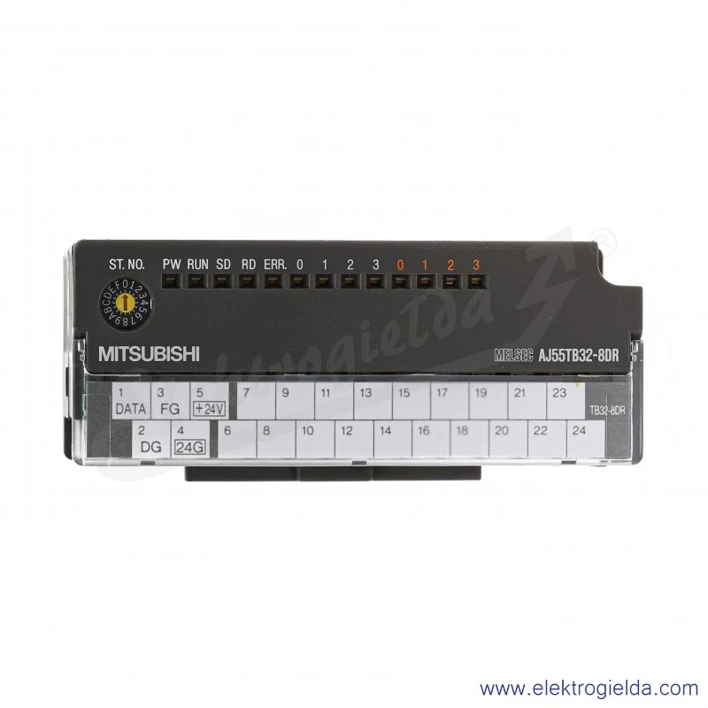 Moduł sieciowy sterownika 47185 AJ55TB32-8DR CC-link, 8 wejść cyfrowych, 24VDC Moduł sieciowy sterownika 47185 AJ55TB32-8DR CC-link, 8 wejść cyfrowych, 24VDC