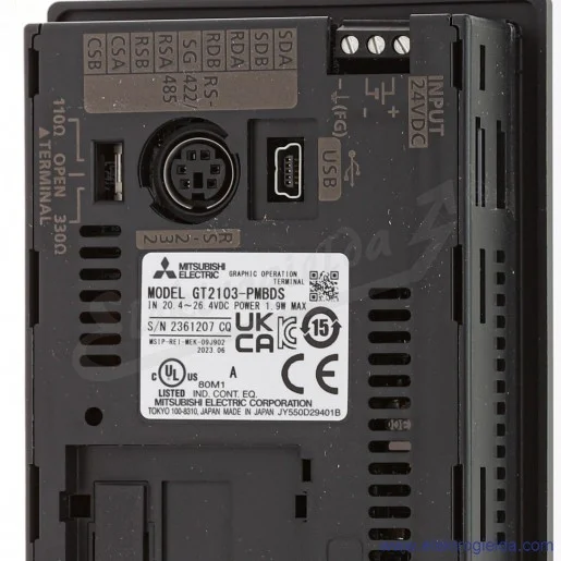 Panel operatorski 279810 GT2103-PMBDS 3,8"TFT, DC 320x128 Mono, RS-422/485, RS-232, USB, czarny Panel operatorski 279810 GT2103-PMBDS 3,8"TFT, DC 320x128 Mono, RS-422/485, RS-232, USB, czarny