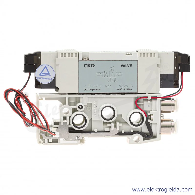 Blok zaworu rozdzielającego N4GB220-C6-A2N5-3-K2, 5/2 bistabilny, Fi 6, 2-7 Bar, 500 l/min, 24 VDC, do wysp z serii MN4GB2, prze Blok zaworu rozdzielającego N4GB220-C6-A2N5-3-K2, 5/2 bistabilny, Fi 6, 2-7 Bar, 500 l/min, 24 VDC, do wysp z serii MN4GB2, prze