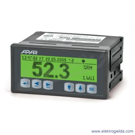 Rejestrator danych AR200/S1/P/P 230VAC (85..260 VAC) dwukanałowy, 2 wyjścia przekaźnikowe, IP65