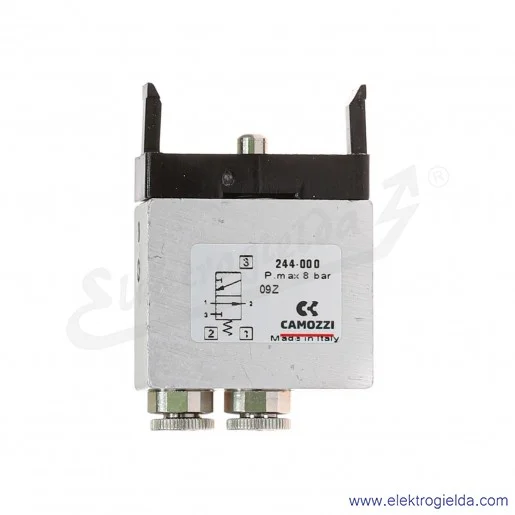 Zawór miniaturowy pneumatyczny 244-000, 3/2 NO, monostabilny, Fi 4, 2 ÷ 8 bar, 60 l/min, siła uruchamiająca 7 N, Camozzi # kost Zawór miniaturowy pneumatyczny 244-000, 3/2 NO, monostabilny, Fi 4, 2 ÷ 8 bar, 60 l/min, siła uruchamiająca 7 N, Camozzi # kost