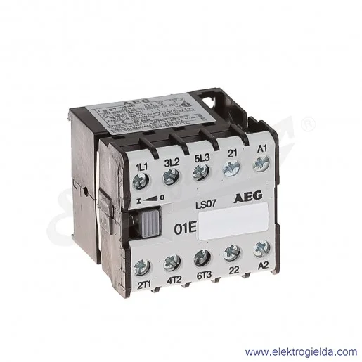 Stycznik LS 07.01 24V AC 50/60 HZ, 1NC, 3KW/400V AC-3, 16A AC-1, 3-polowy Stycznik LS 07.01 24V AC 50/60 HZ, 1NC, 3KW/400V AC-3, 16A AC-1, 3-polowy