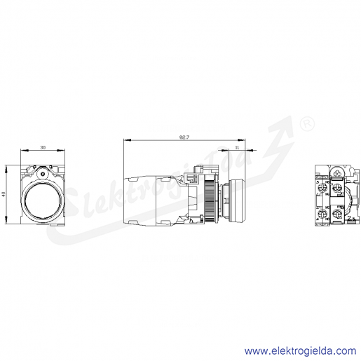 Rysunek wymiarowy Rysunek wymiarowy