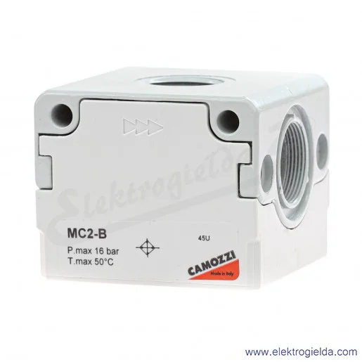 Blok rozdzielający MC2-B, G1/2, 0-16 Bar, 8400 l/min, 4- kierunkowy, do serii MC202, z wbudowanym zaworem zwrotnym, Camozzzi Blok rozdzielający MC2-B, G1/2, 0-16 Bar, 8400 l/min, 4- kierunkowy, do serii MC202, z wbudowanym zaworem zwrotnym, Camozzzi