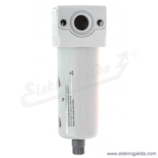 Filtr powietrza MC202-F10, G1/2, filtracja 5 µm, 0,3 ÷ 16 bar, 5100 l/min, spust półautomatyczny, Camozzi Filtr powietrza MC202-F10, G1/2, filtracja 5 µm, 0,3 ÷ 16 bar, 5100 l/min, spust półautomatyczny, Camozzi